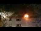 Un immeuble en feu rue de Toulouse à Mulhouse