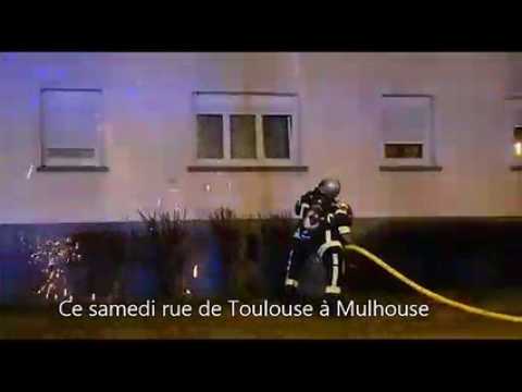 Un immeuble en feu rue de Toulouse à Mulhouse