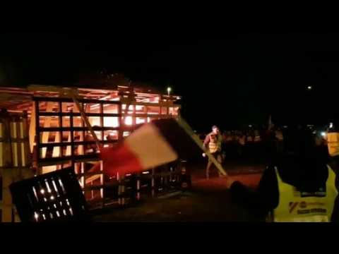 La cabane des gilets jaunes de Soultz part en fumée