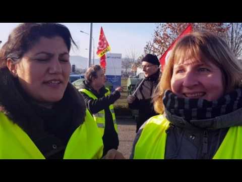 Grève chez Kalhyge Colmar : "on veut aussi la prime Macron"