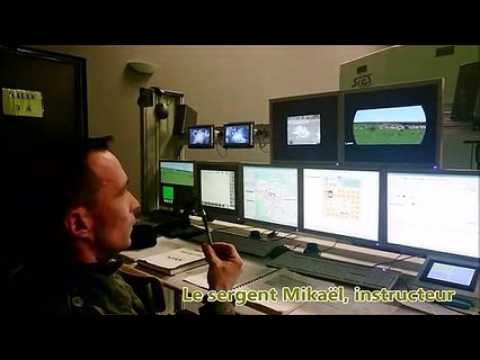 Régiment de marche du Tchad : simulateur de tir dans un VBCI