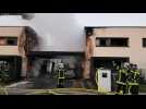 Garage et maisons en feu à Horbourg-Wihr