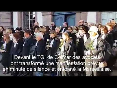 Colmar : les avocats rendent hommage aux victimes de l'attentat de Strasbourg.