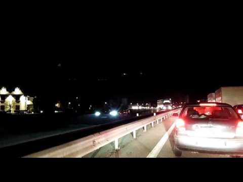 Gilets jaunes : la circulation toujours au ralenti au pont d'Aspach dimanche soir