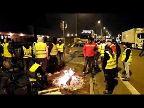 La centrale Leclerc de Colmar bloquée par des gilets jaunes