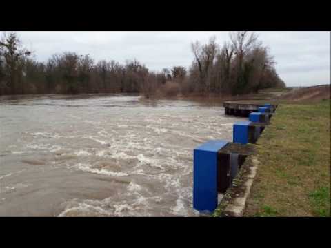 Crues : la mise en eau du polder d'Erstein (Rhin)