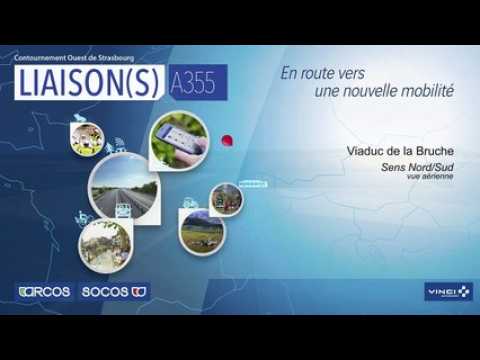 Viaduc de la Bruche de l'A355, vue aérienne