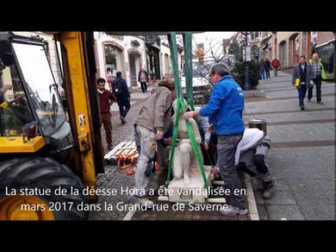 Retour de la statue Hora à Saverne