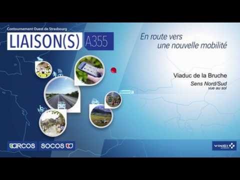 Future autoroute A355 vue 3D au niveau de la chaussée