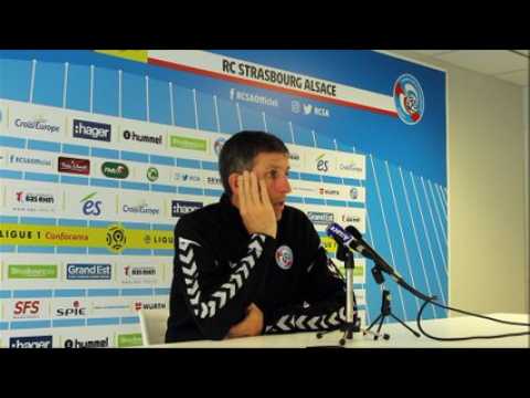 Thierry laurey (Racing) avant le déplacement à Nice