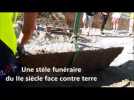 Découverte d'une stèle romain à Strasbourg Koenigshoffen