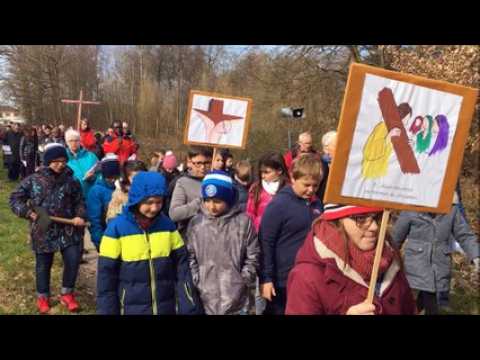 Haguenau : chemin de croix du Vendredi-saint à Harthouse