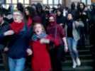 Evacuation des &eacute;tudiants du palais U - Label : Les Dernières Nouvelles d'Alsace - Category : Education
