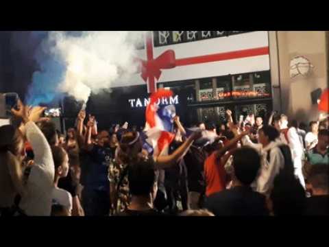 Liesse des supporters Place de l'Homme de Fer