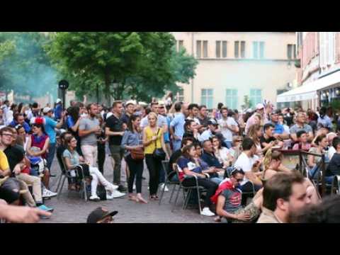 Ambiance du match France-Uruguay à Colmar