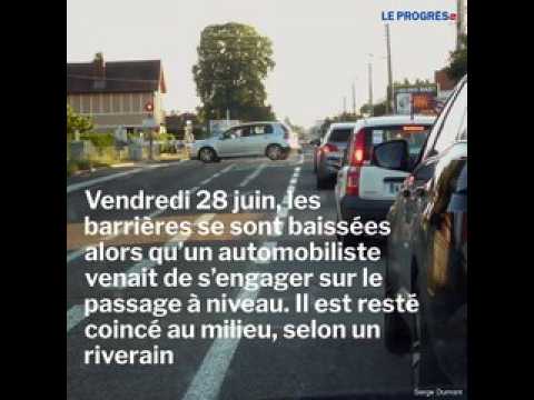 Dole :  le passage à niveau bloque la circulation