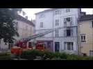 Intervention des pompiers rue Vallière à Lons-le-Saunier