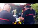 Exercice grandeur nature des pompiers qui simulent un accident industriel