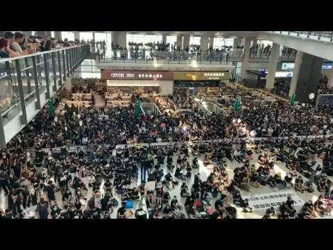 Sit-in protest at Hong Kong airport for fourth day in a row
