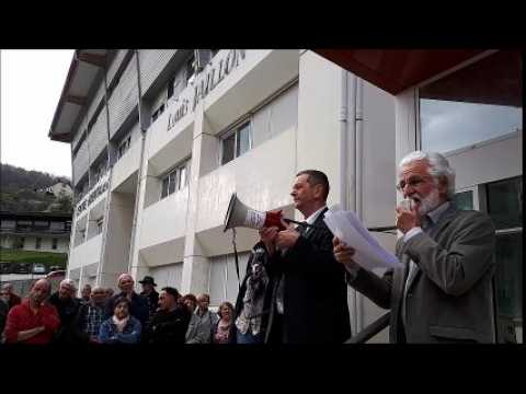 Francis Lahaut, intervention manifestation pour la défense des services publics de l'hôpital