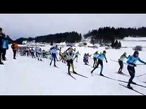 Départ de la Transjurassienne à Lamoura