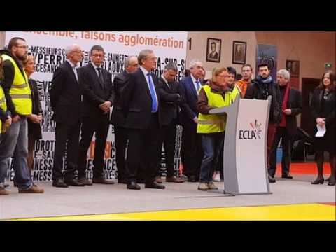 Les Gilets jaunes lédoniens s’immiscent aux vœux d’Ecla