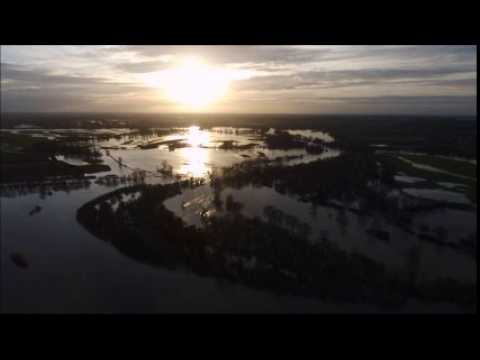 Crue du Doubs aux environs de Dole, le 23 janvier 2018
