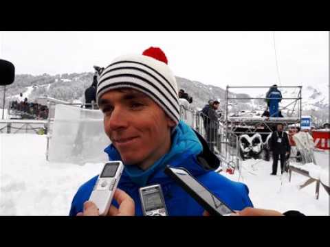 Romain Bardet sur les skis au Grand Bornand