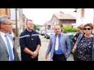Visite  de Fr&eacute;d&eacute;ric Carre, sous-pr&eacute;fet de Briey  rue de Li&egrave;ge &agrave; Herserange, avec les maires des communes  touch&eacute;es - Label : Le Républicain Lorrain - Category : News