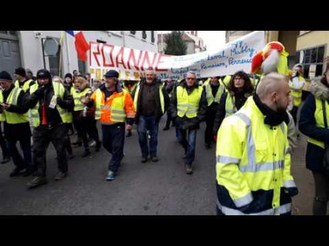 L'acte VIII des Gilets jaunes dans les rues de Roanne
