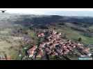 Chazelles-sur-Lavieu, le village vu du ciel