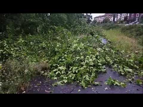 Les dégâts à Hersérange après le passage de la tornade