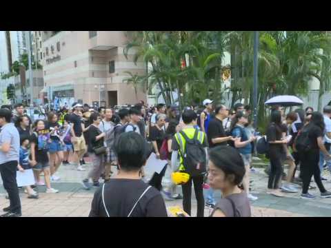 Hong Kong protesters gather for march in Tseung Kwan O