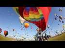 Le ballet des mongolfières au départ de la grande ligne du Mondial Air Ballons