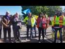 Plusieurs centaines de manifestants ce mercredi devant la Sovab à Batilly