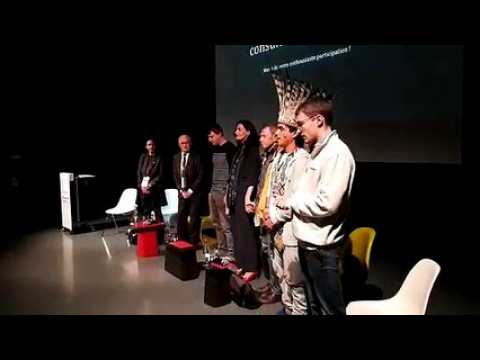 G7 à Metz : le chant de bienvenue de Puwé, représentant du peuple Puyanawa en Amazonie brésilienne