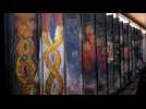 Uckange : une impressionnante fresque découverte dans les vestiaires des hauts-fourneaux