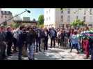 Montigny-lès-Metz : Marine Le Pen dépose une gerbe devant la statue Jeanne d'Arc