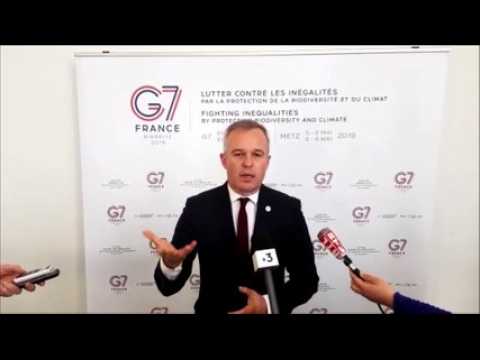 François de Rugby fait un point d’étape à la fin du premier jour du G7 environnement a Metz
