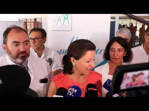 Agnès Buzyn, ministre de la santé, en visite à l’hôpital de Mercy à Metz pour le plan canicule