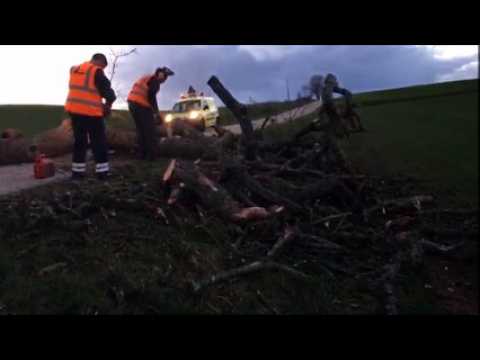 Moselle Nord : gros coup de vent sur la D956