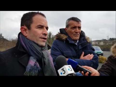Benoît Hamon en campagne à Hayange