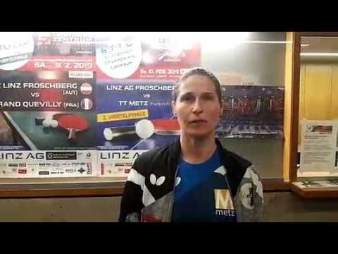 Tennis de table : trois questions à Carole Grundisch avant le match décisif du Metz TT contre Linz en Ligue des champions