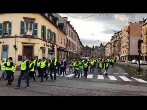 Gilets jaunes à Sarreguemines : le cortège se met en marche