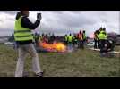 Les gilets jaunes sont mobilisés au niveau du péage de Hambach