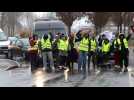 Blocage des gilets jaunes à Thionville au niveau de la zone du Linkling