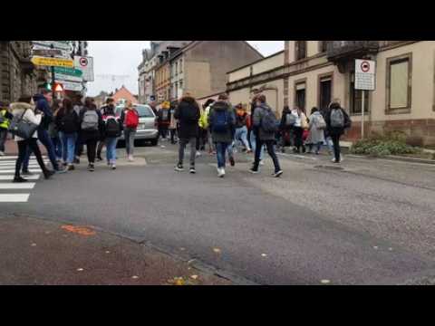 Les lycéens dans les rues de Sarreguemines