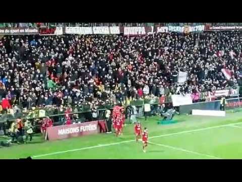 La célébration de Maïga sur le deuxième but du FC Metz