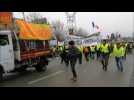 Le cortège des Gilets jaunes se dirige vers le centre-ville de Forbach