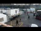 L'arrivée des joueurs du FC Metz à Saint-Symphorien avant le derby